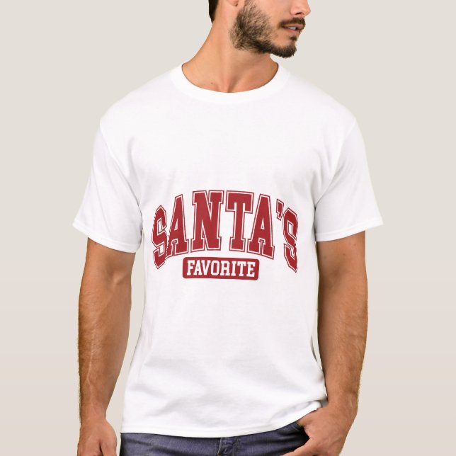Camiseta Papai noel de Tipografia de Natal Retroativo Favor (Frente)