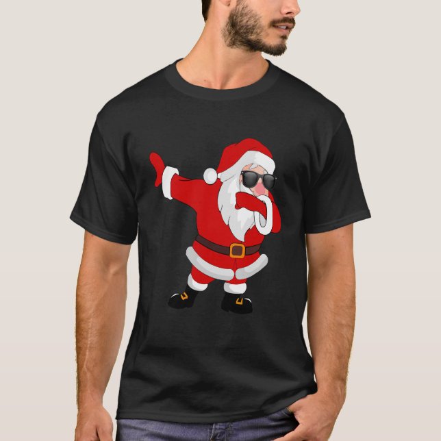 Camiseta Papai noel de toque ligeiro com o Natal de (Frente)
