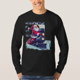 Camiseta Papai Noel de Trem