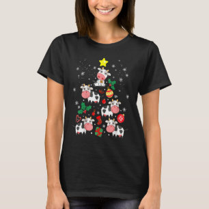 Camiseta Papai noel De Vaca Reindeer Cristo De Vaca Luzes D