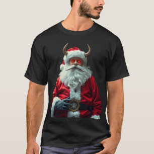 Camiseta Papai Noel Demônico com Cavalos
