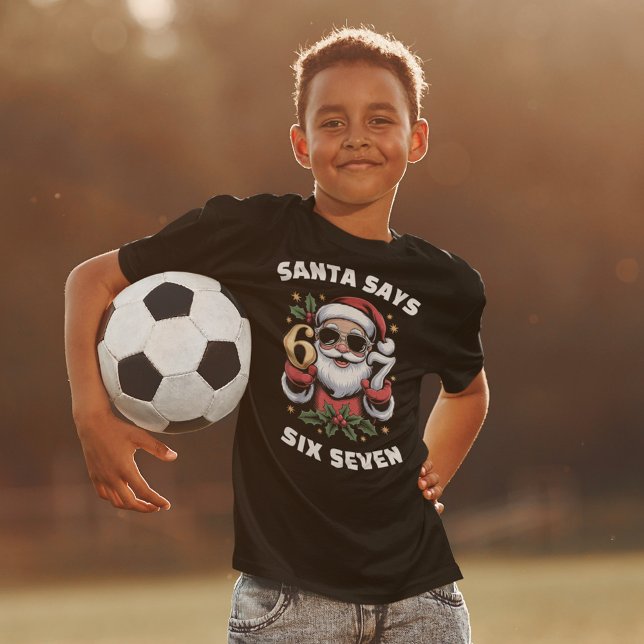 Camiseta Papai Noel Diz 6-7 Seis Sete Meme Natal (Criador carregado)