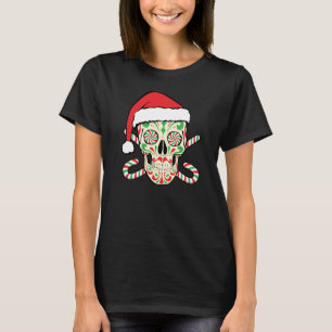 Camiseta Papai noel do crânio do açúcar