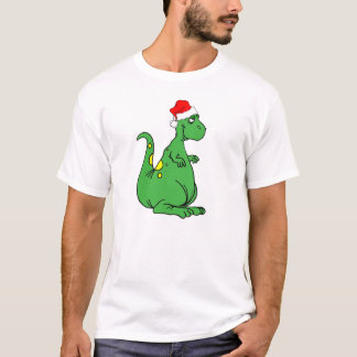 Camiseta papai noel do dinossauro