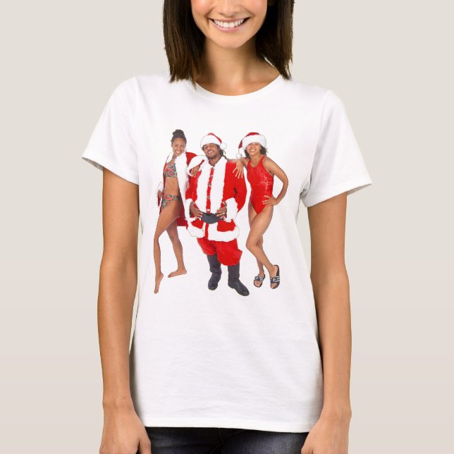 Camiseta Papai noel do gueto e seus duendes da capa (Frente)