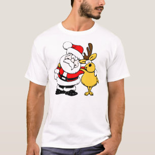 Camiseta Papai noel do Natal & t-shirt da rena