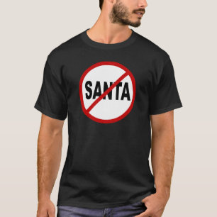 Camiseta Papai noel do ódio Santa/No permitido a indicação