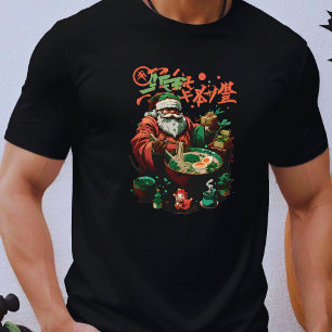Camiseta Papai Noel do Ramen - Natal no Japão!