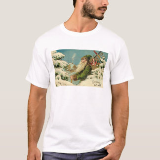 Camiseta Papai noel do vintage - Joyeux Noel
