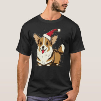 Camiseta Papai Noel do Welsh Corgi de Natal no Welsh Corgi