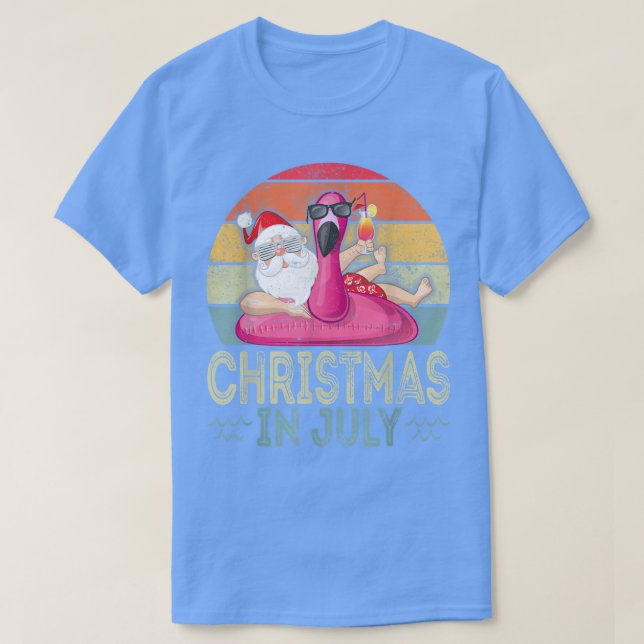 Camiseta Papai Noel Domina O Natal Em Papais noeis De Julho (Frente do Design)