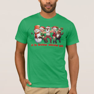 Camiseta Papai Noel e Amigos