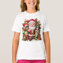 Papai Noel e crianças 