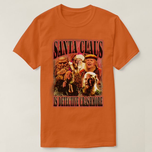 Camiseta Papai Noel é detetive Crashmore (Frente do Design)