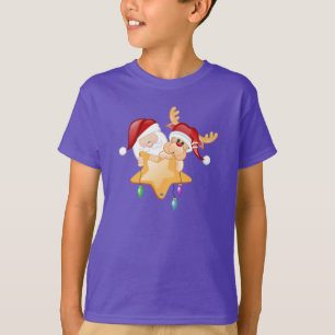 Camiseta Papai noel e estrela de Rudy