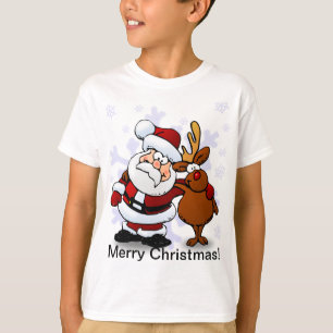 Camiseta Papai noel e Natal da rena
