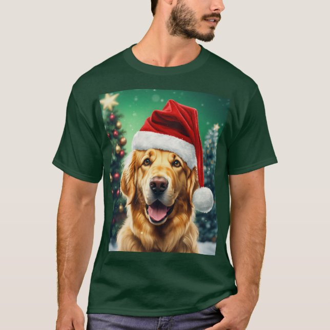 Camiseta Papai Noel e Papais noeis Paws Sofrendo no Natal (Frente)