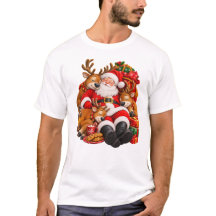 Papai Noel e Rena descansando após o Natal para Se
