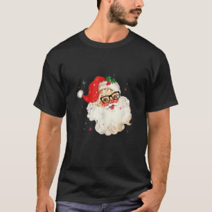Camiseta Papai Noel encara óculos escuros com barba de chap