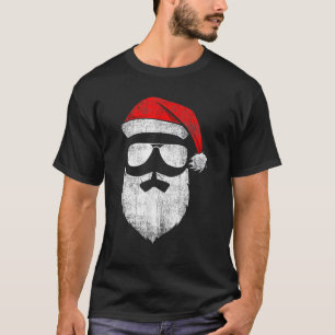 Camiseta Papai Noel encara óculos escuros com Cristo de bar