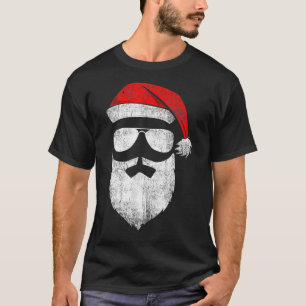 Camiseta Papai Noel encara óculos escuros com Cristo de bar