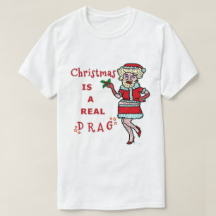 Camiseta Papai noel engraçado da farsa de Bah do Natal no