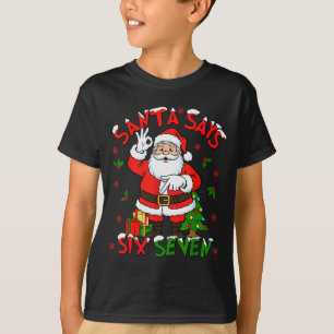 Camiseta Papai Noel Engraçado Diz Seis Sete Natal 67 Meme X