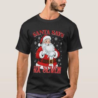Camiseta Papai Noel Engraçado Diz Seis Sete Natal 67 Meme X