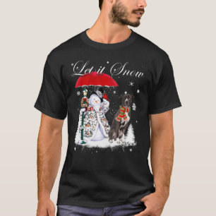 Camiseta Papai Noel engraçado do Pit Bull americano Natal C