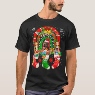 Camiseta Papai Noel Engraçado Rena Elfo Pit Bull Cães No Na