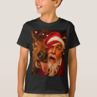 Papai Noel Engraçado Selfie Rena Homens Mulheres C