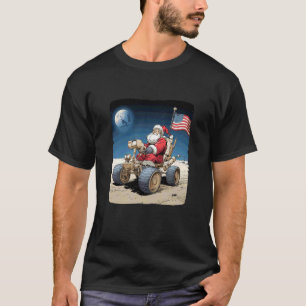 Camiseta Papai Noel Espacial Incrível com Veículo Lunar par