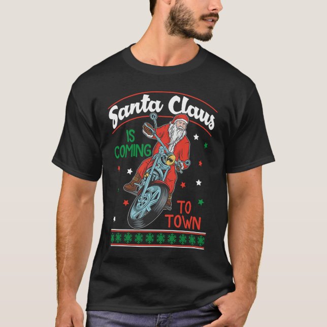 Camiseta Papai Noel está chegando (Frente)