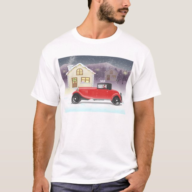 Camiseta Papai Noel Está Chegando - Natal (Frente)