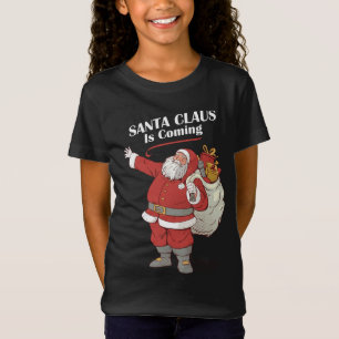 Camiseta Papai Noel Está Chegando Papais noeis Engraçados P