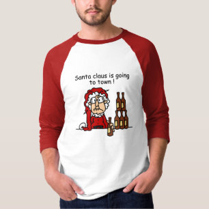 Camiseta Papai Noel está indo para a cidade