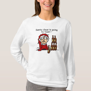 Camiseta Papai Noel está indo para a cidade