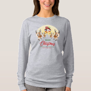 Camiseta Papai Noel está vindo Capa longa feminina