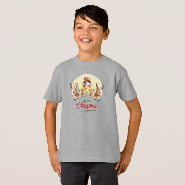 Camiseta Papai Noel está vindo | Crianças (Frente Completa)