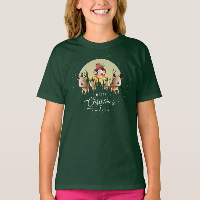 Camiseta Papai Noel está vindo | Crianças T-Shirt (Frente)