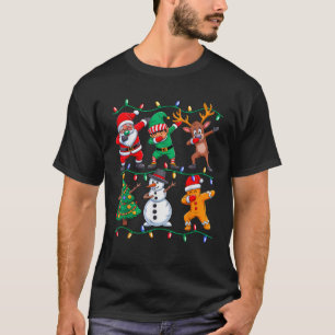 Camiseta Papai Noel Fazendo Dabbing Roupas de Natal PJ Masc