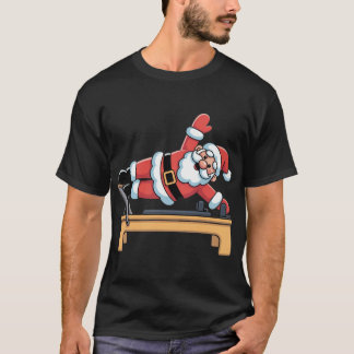 Camiseta Papai Noel Fazendo Pilates Amante da Academia de G