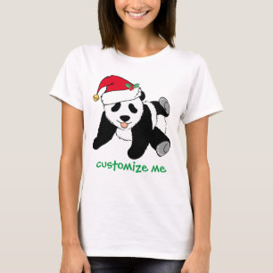 Camiseta Papai noel feito sob encomenda do urso de panda do