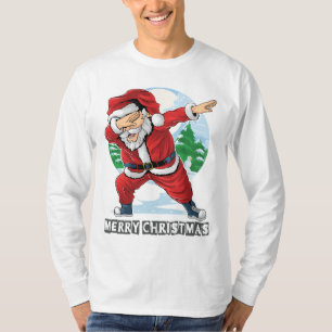 Camiseta Papai Noel Festivo Dançando Ano Novo e Natal
