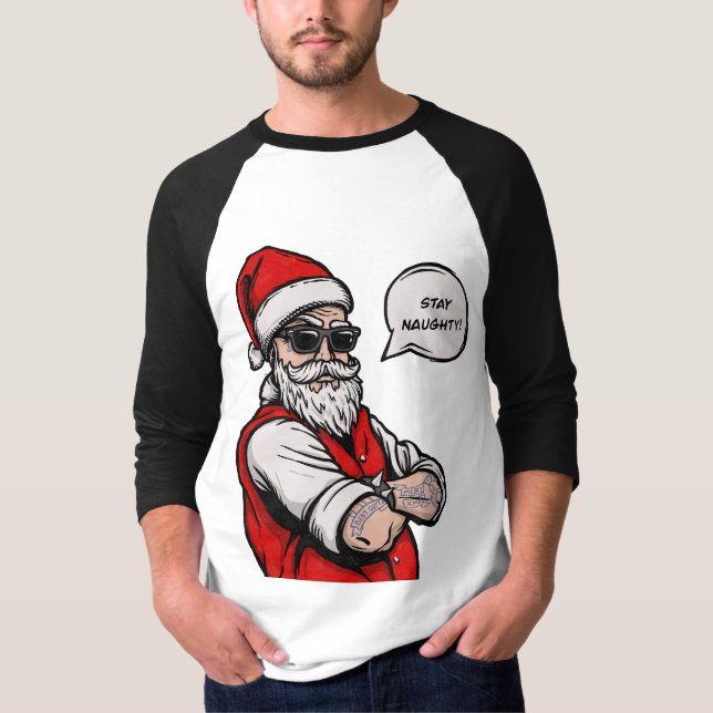 Camiseta Papai Noel Fica Feliz Natal (Frente)
