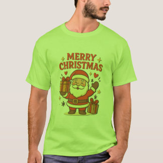 Camiseta Papai Noel Fofo Arte de Natal – Feliz Natal