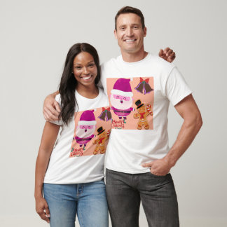 Camiseta Papai Noel fofo em aquarela Clipart de Natal