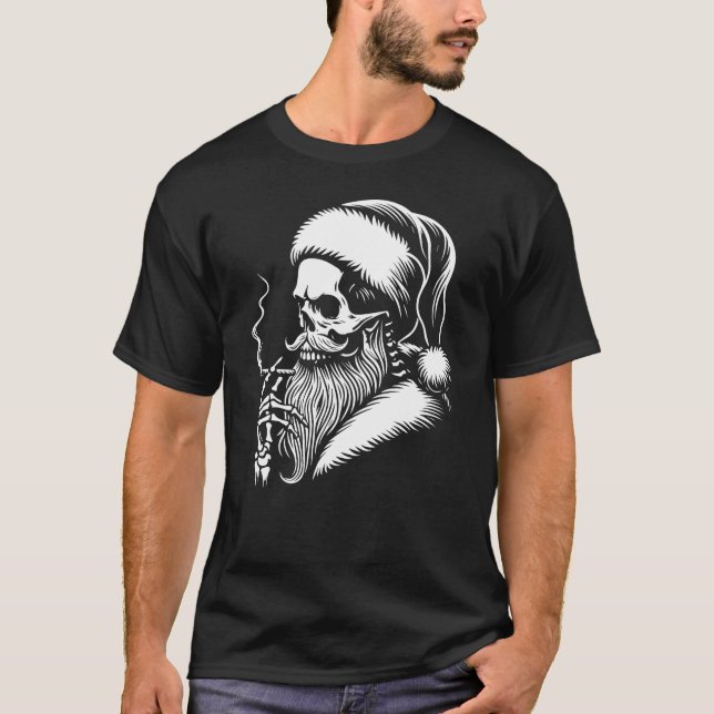Camiseta Papai Noel fumando um cigarro (Frente)