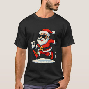 Camiseta Papai Noel Futebol Esportes Jogando Natal Neve X