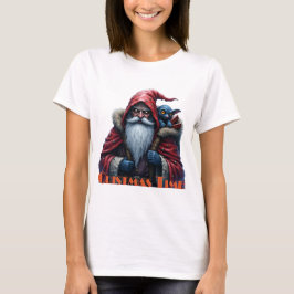 Camiseta Papai Noel Geada e seu Duende Travesso.